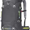 N NEVO RHINO Internal Frame Hiking Backpack, Mountain Climbing Camping Backpack Daypack Waterproof Rain Cover | Mountain Climbing, Camping Backpack, Daypack, Waterproof, Rain Cover (45+5L, 07 Grey)