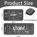 Kitchen Rugs Sets of 2 - Non Slip Washable Microfiber Kitchen Rug, Farmhouse Country Kitchens Rugs and Mats for Decor, Sink, Stove, Laundry, Machine Washable,（17"x 48"+17"x 24"）
