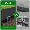 66FT Landscape Edging 4 in Tall with 70 Spikes, Garden Edging Border and 1 Hammer, Plastic Landscape Edging Border Lawn Edging for Landscaping, Flower Beds, Yard