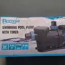 BOMGIE In/Above Ground Pool Pump, High Flow Powerful Self Priming Pool Pump with Timer,1.5 HP 5400GPH 115V -1