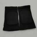 JUMISEE Kids Knee Pad, Anti-Slip Padded Sponge Knee Brace Breathable Flexible Elastic Knee Support for Football Volleyball Dance Skating Basketball Sports (Small(7-12 Years old), Pure Black)