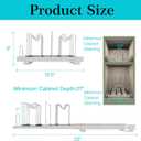 Pots and Pans Pull Out Organizer Under Cabinet, Adjustable Slide Out Pan and Pot Lid Rack Holder, Wire Dividers Kitchen Organization And Storage, Full-Extension Rail 12" W X 20" D