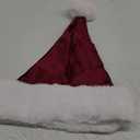 Unisex Adults Kids Velvet Comfort Wine Red Santa Hat for Christmas New Year Festive Holiday Party Supplies