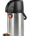 TOMAKEIT Airpot Coffee Dispenser Thermal with Pump,3L/102 Oz Insulated Stainless Steel Large Airpot Coffee Carafe Lever Action for Hot/Cold Water,Thermal Carafe for Hot Cocoa for Parties