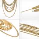 Chunky Necklaces for women Punk Chain Multilayer Statement Collar Necklace Gold