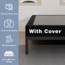 Tyndall Box Spring for Twin Bed, 5 inch Twin Box Spring Only, Strong Metal Frame Mattress Foundation, No Noise, Easy Assembly, Non Slip, Black
