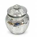 Disco Ice Bucket, Silver Sparkly Flashy Mirror Ball Icebucket, Stainless Steel Drink Bucket for Party and Weddings, KTV
