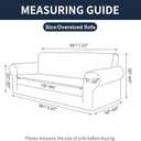 Cupuamon 2026 New Stretch Oversized Sofa Slipcovers Couch Sofa Cover for 4 Seater Furniture Protector Covers with Elastic Bottom Jacquard Fabric Small Checks for Pets, Kids - Black