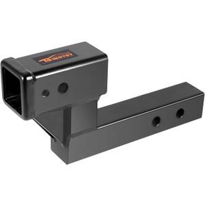 84122 Towever Hitch Extender 2 Inch Receiver with 4" Drop/Rise, 9" Hitch Extension Riser with Solid Tube (GTW/TW 5000/500 LBS)