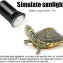 UVB Reptile Light High Intensity LED Bulb 3W 10.0 Turtle Calcium Lamp Full Spectrum Sun Heat Lamp for Desert Reptile,Turtle,Bearded Dragons and Plants
