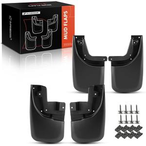 A-Premium Set of 4PCS Mud Flaps Splash Guards Mudguards Mudflaps with Hardware Kits Compatible with Toyota Tacoma 2005-2015 Pickup, (with Fender Flares), Front and Rear (Driver & Passenger Sides)