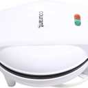 Courant Mini Donut Maker Machine for Holiday, Kid-Friendly, Breakfast or Snack, Desserts & More with Non-stick Surface, Makes 7 Doughnuts, White