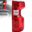 Halogen Tail Lights Assembly Compatible with 2019 2020 2021 2022 2023 2024 Chevy Silverado 1500 2500HD 3500HD, Rear Right Passenger Side Taillights with Bulb & Harness NON-LED Model