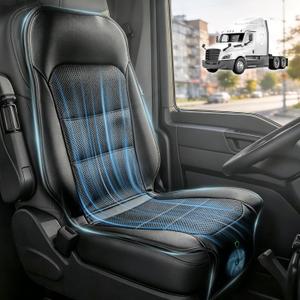 Cooling Seat Cover for Cars, 12V 3-Speed Cooling Car Seat Cushion with Weight Sensing, Universal Fit for Summer Car SUV Truck Bus, Comfortable Non-Slip Breathable 3D Mesh Leather, Black