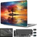 CISSOOK Compatible with MacBook Air 13 inch Case 2021, 2020-2018 Release Model M1 A2337 A2179 A1932, Protective Plastic Hard Shell Case Cover for MacBook Air 13-inch with Touch ID, Tree Landscape