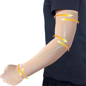 Lymphedema Medical Compression Arm Sleeve for men and women,15-20 mmHg Graduated Compression Full Arm Support for Muscle Pain Relief,Arthritis,Tennis Elbow,Bursitis,Working Out(Large,Single)