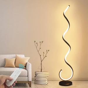 Spiral LED Floor Lamp, 40W Dimmable Modern Floor Lamps for Living Room with Remote Control, Stepless Adjustable Colors & Brightness Standing Lamp Reading Corner Floor Lamp for Bedroom - Black Spiral LED Floor Lamp, 40W Dimmable Modern Floor Lamps for Living Room with Remote Control, Stepless Adjustable Colors & Brightness Standing Lamp Reading Corner Floor Lamp for Bedroom - Black
