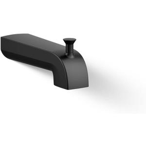 Kohler 97089-BL Pitch Wall-Mount Diverter Bath spout, Matte Black