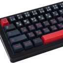 129 Keys Red Black Japanese Keycaps, Dye Sublimation PBT Customized KeyCaps, Cherry Profile Keycaps Set for Cherry MX Switches Mechanical Keyboards 61/64/68/84/87/104 (Bushido)