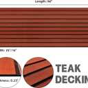 Fullfire EVA Foam Boat Flooring, Faux Teak Marine Boat Decking Sheet with Self-Adhesive Deck Carpet for Bass Boat Jon Boat Pontoon RV Kayak Floor 94" x 47"/35"/16"