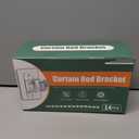 No Drill Curtain Rod Holders, Heavy Duty Self Adhesive Curtain Brackets Hooks, Adjustable Nail-Free Stick on Wall Hangers for Bathroom, Bedroom, Kitchen and Livingroom (14 Pack)