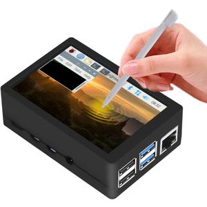 GeeekPi 3.5 inch Touch Screen with Case for Raspberry Pi 4, with Fan and Heatsinks, 320x480 Resolution TFT LCD Display for Raspberry Pi 4 Model B (Pi Board NOT Included)