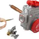 110-326 Water Heater Valve, Natural Gas Valve with 1-3/8 Shank, 3-1/2 W.C Gas Water Heater Thermostat, built-in non-circulating energy cut-off (ECO) system