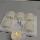 Homemory Flameless Votive Candles with Timer, 2" x 2" Real Wax, 400+Hour Realistic Black Wick Battery Operated Candles, Set of 6 for Wedding, Party and Holiday Decoration (Battery Included)