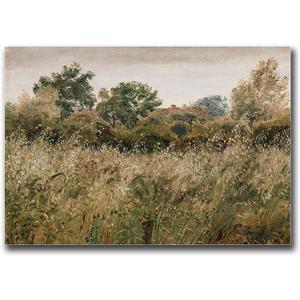 InSimSea Framed Canvas Wall Art Vintage Decor, Wildflower Field Vintage Wall Art Canvas Prints, Modern Farmhouse Bathroom Home Wall Decor, 16"x24" (Champ Fleuri)