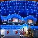 1620 LED Christmas Lights with 360Drops, 164ft 12 Modes Blue Outdoor String Lights with Timer Dimmable, Waterproof Hanging Twinkle Lights for Indoor Holiday Wedding Party Eaves Yard Christmas Decor