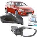 MITZONE Right Side Rear Mirror Assembly Compatible with 2011 2012 2013 Hyundai Elantra Manual folding Power Glass Heated 5Pins Black Outside View Mirror 876203Y100 HY1321179