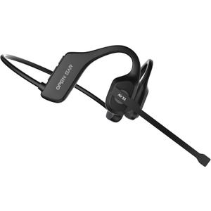 Open Ear Headphones with Mic, 32g Bluetooth Headset with Microphone, Dual Connect Bluetooth 6.0 with Noise Cancelling Mute Function, Wireless Headset with Mic for Sports,Work, Drivers, Call Centre
