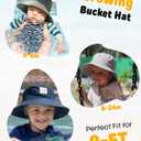FURTALK Baby Sun Hat Smile Face Toddler Boys Girls Bucket Hat 0-5 Years Kids UPF 50+ Sun Protection Summer Hats (0-6 Months, Gray+green)