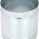 PATIKIL 7 Inch Duct Connector Coupling, Galvanized Steel Straight Dryer Vent Coupler Flexible Ducting Collar Connector Round Crimped Ventilation Duct Extension for HVAC System Pipe