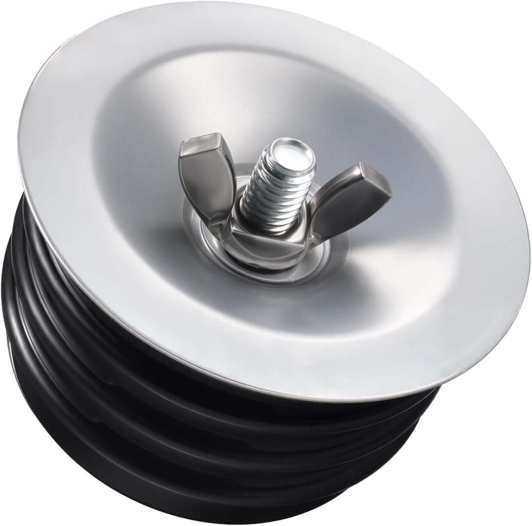 3 Inch Sewer Cleanout Cap Mechanical Test Plug Expansion Drain Stopper with Wing Nut, Rubber Sewer Drain Cover End of Pipe Gripper Mechanical Plug Suitable for Most Pipes Sink Pools