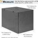 36 inches Dog Crate Cover with Card Pocket, Heavy Duty Polyester Windproof Pet Kennel Universal Fit for 1 or 2 Doors Standard Wire (Grey),