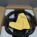 LED Steering Wheel for Dodge Challenger 2015-2024 Perforated Leather with 32 LED Shift Indicator Steering Wheel D-shaped Flat-bottom(SXT/GT/RT/SRT) With Heating