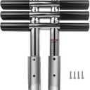 4 Step Boat Ladder, Stainless Steel Over Platform Dive Boarding Ladders for Bass Fishing Boats, Heavy-Duty with Non-Slip Treads