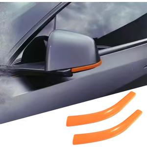 Side Mirror Trim Strip for Tesla Model 3, fit for Tesla 3 Exterior Accessories (Orange, Model 3)