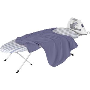 Honey-Can-Do Folding Tabletop Ironing Board with Iron Rest, Blue, 32" L x 12" W, Steel Frame