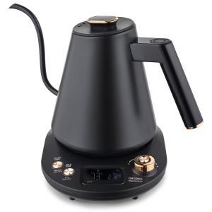 Elite Cuisine 1L Gooseneck Kettle - Black