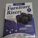 Bed Risers Furniture Risers Heavy-Duty Rectangular Adjustable Block Lift to 3 inches and 4.3 inches Desk, Sofa, Chair Legs, Refrigerator, Washing Machine Support up to 4000 pounds (Square-white-4 Pack)