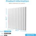 Art3d Slat Wall Panel, 3D Fluted Textured Panel 12-Tile 19.7 x 19.7in. - White