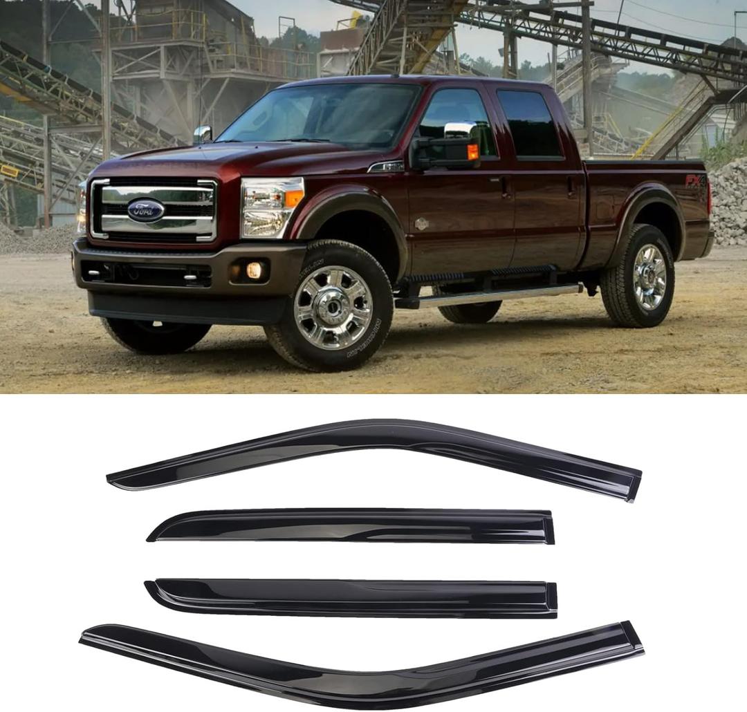 94975 Rain Guards for Trucks Window Visors 2015-2022 F0RD F150 Super/Crew Cab Window Deflectors,Vent Window Visors,4 PCS