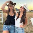 DRESHOW Straw Cowboy Cowgirl Hat for Women Men Western Coastal Cowboy Beach Hat with Shapeable Brim Unisex Rolled up Caps