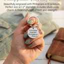 Philippians 4:13 Christian Keychain Gift Set, Metal Scripture Cross Charm, Eucalyptus Thank You Cards, Organza Bags