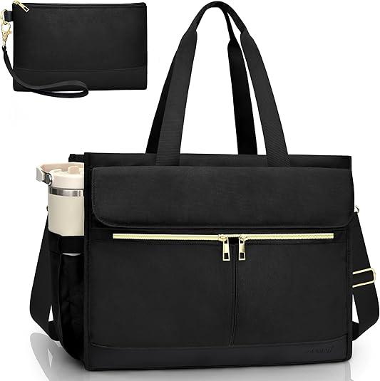 Laptop Bag for Women - 15.6 Inch Tote Work Bag with Compartments Nurse Teacher Bag Large Lightweight Office Handbag