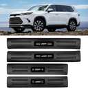 BIBLOZ ABS Material Door Sill Protector Compatible with Toyota Grand Highlander (Include Hybrid) LE/XLE/Limited/Platinum Accessories 2024 2025 2026 Door Sill Guards Trim(Not for Highlander)