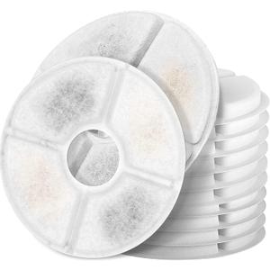 Cat Water Fountain Filters, Pack of 12 Replacement Filter Fit for 81oz/2.4LCat Pet Fountain, 3 Filtration System
