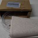 Large Drum Lamp Shades Set of 2, 12"Top x 16"Bottom x 11" High, Beige Lampshades for Table Lamps Floor Lamps, Natural Linen Replacement Lamp Shades, Spider, Harp Holders Included, Easy Assembly